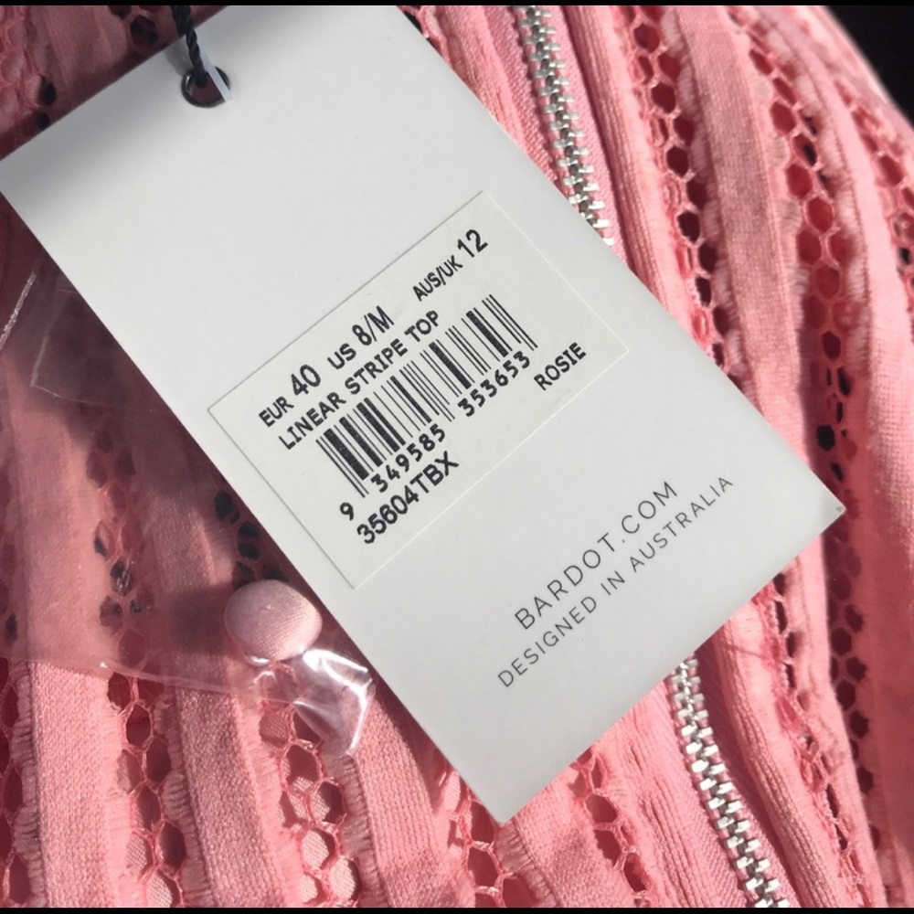 Bardot Pink Crop Top. New with tags - Picture 4 of 4
